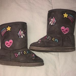 Children’s Place little girls size 1 gray boots